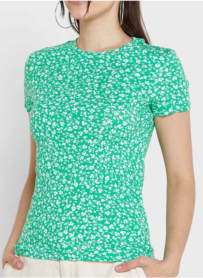 MONKI - Crew Neck Printed T-Shirt - Image 1