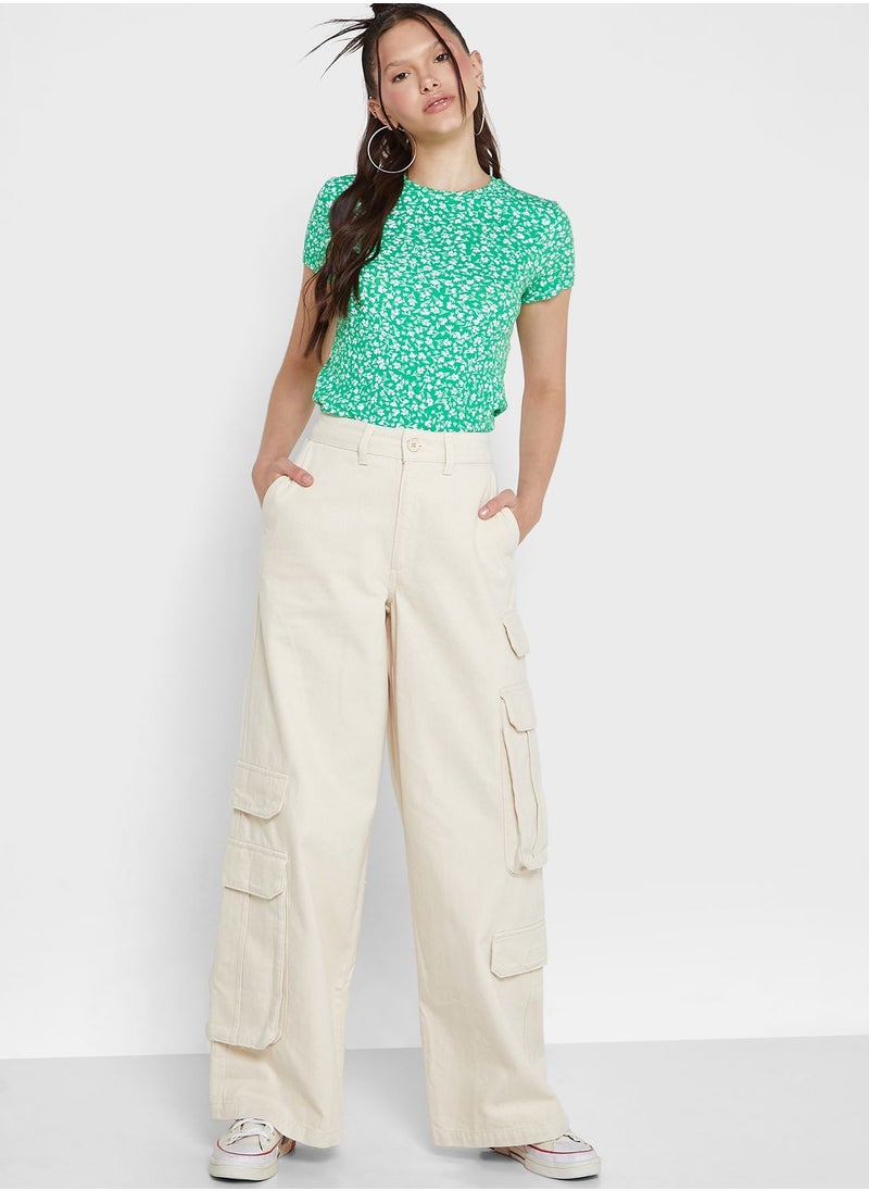 MONKI - Crew Neck Printed T-Shirt - Image 1