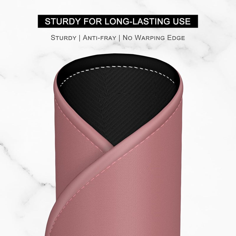 Hsurbtra Mouse Pad, Premium-Textured Small Round Mousepad 8.7 x 8.7 Inch Dark Red, Stitched Edge Anti-Slip Waterproof Rubber Pretty Cute Computer Mat for Office Home Gaming Laptop Men Women Kids - Image 4