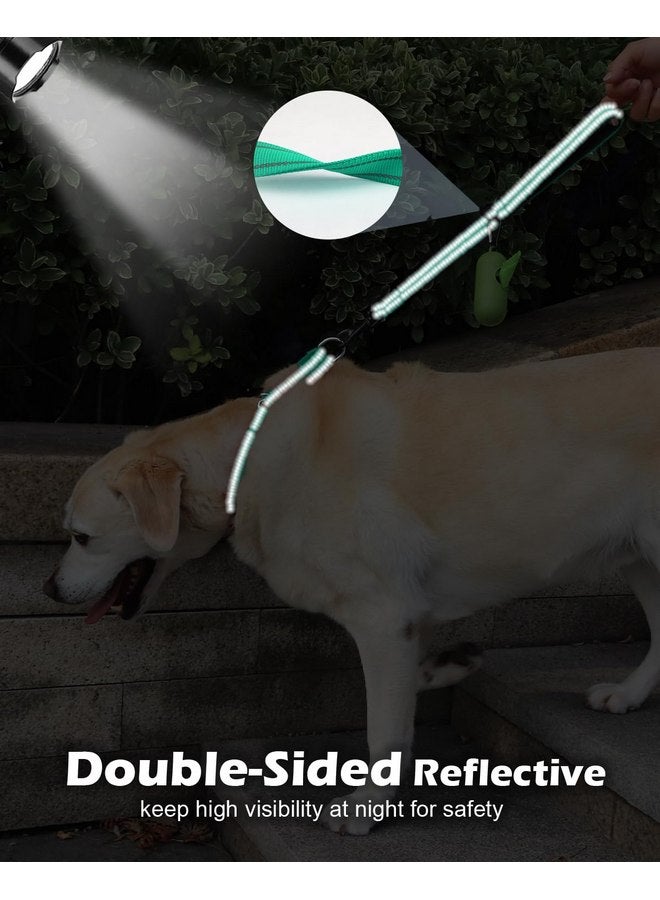 Joytale Joytale Strong Short Dog Leash 18 Inch, 1.2 Inch Wide Heavy Duty Traffic Leash for Dogs with Padded Handle, Short Leash for Dog Training Control, Reflective Leashes for Medium and Large Dogs, Teal - Image 4