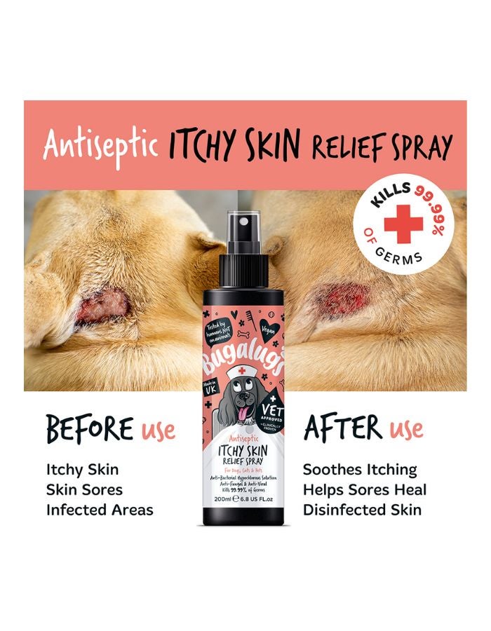 Bugalugs Antiseptic Itchy Skin Spray for Dogs & Cats 200ml – Soothes Irritation & Relieves Itching - Image 3