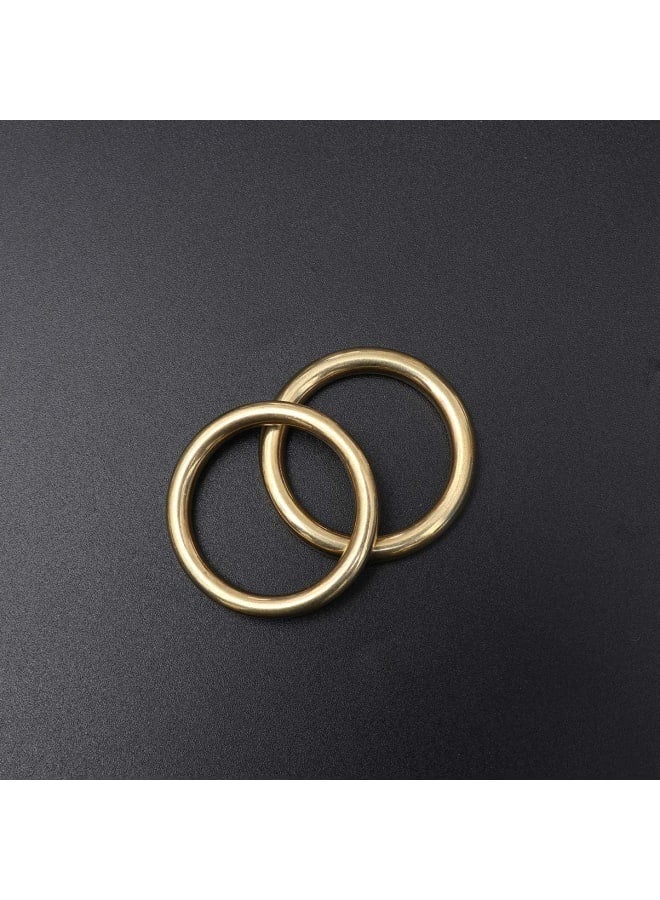 10pcs Gold Round Brass Rings - 1 Inch Solid Metal Hoop Ring for Dream Catcher Crafts Accessories  - Image 5