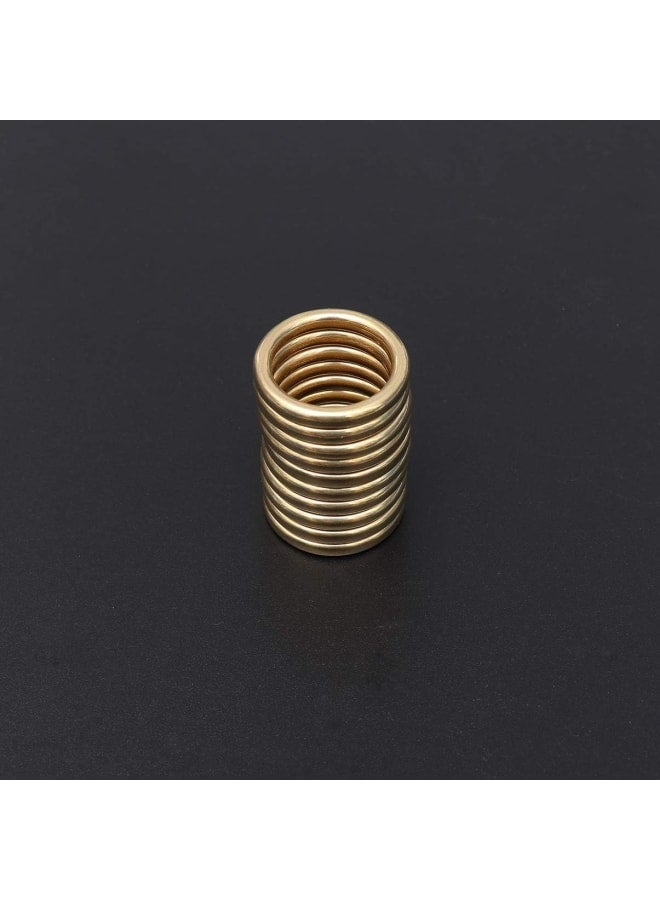 10pcs Gold Round Brass Rings - 1 Inch Solid Metal Hoop Ring for Dream Catcher Crafts Accessories  - Image 3
