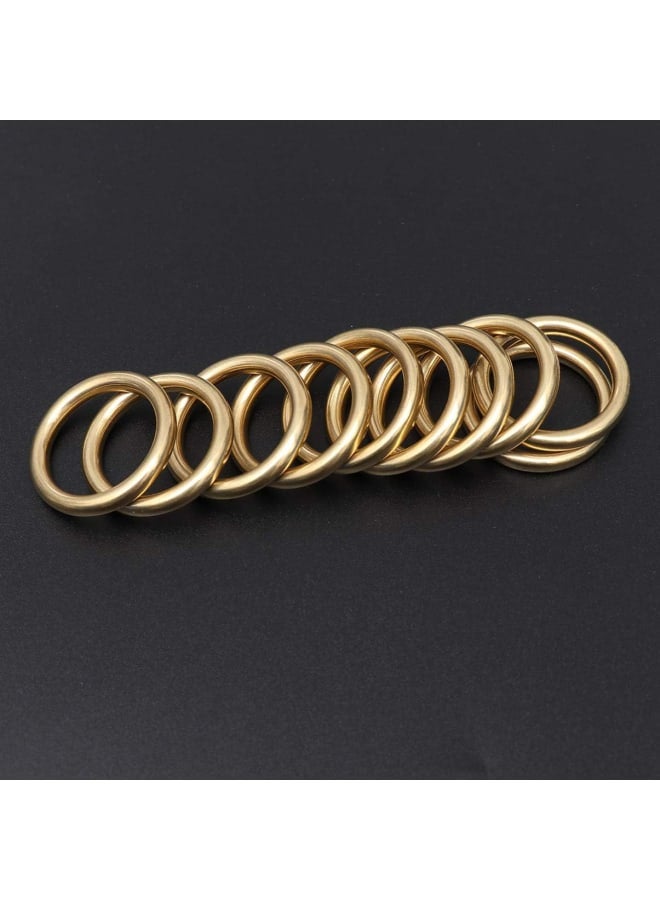 10pcs Gold Round Brass Rings - 1 Inch Solid Metal Hoop Ring for Dream Catcher Crafts Accessories  - Image 4