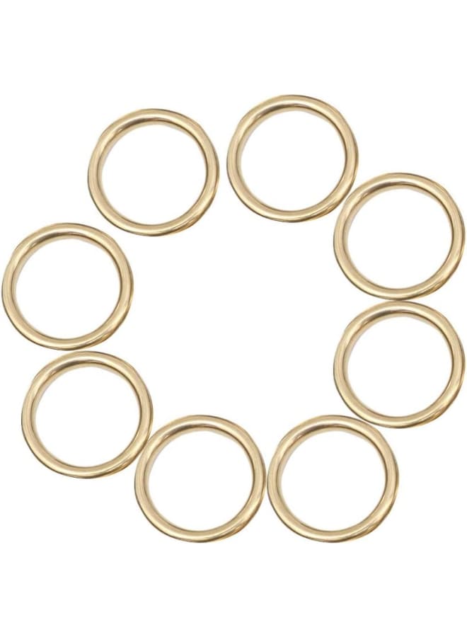 10pcs Gold Round Brass Rings - 1 Inch Solid Metal Hoop Ring for Dream Catcher Crafts Accessories  - Image 2