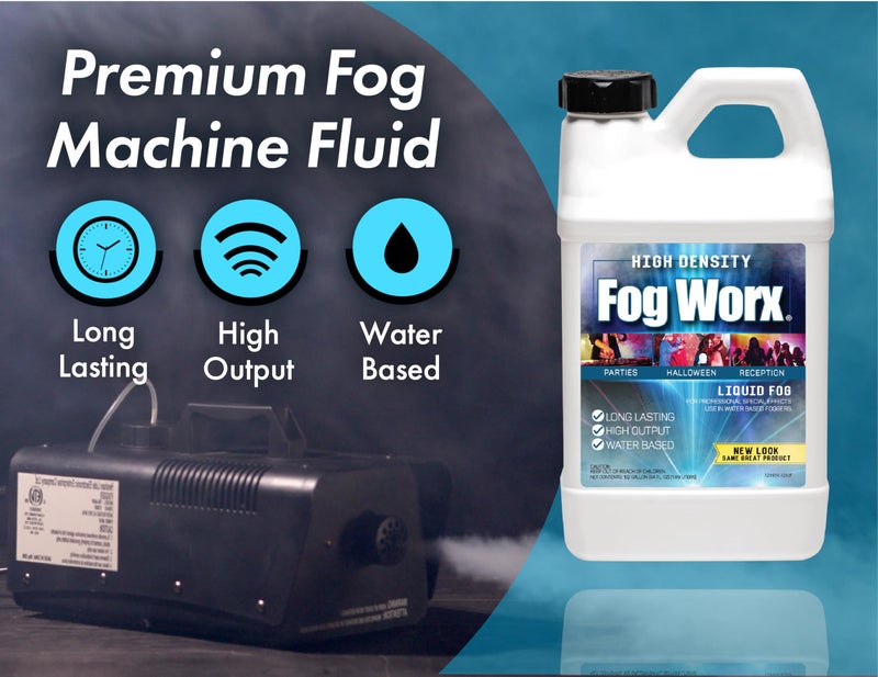 Fog Worx FogWorx Extreme High Density Fog Juice - Long Lasting, High Output, Water Based Fog Machine Fluid - Half Gallon, 64oz - Image 3