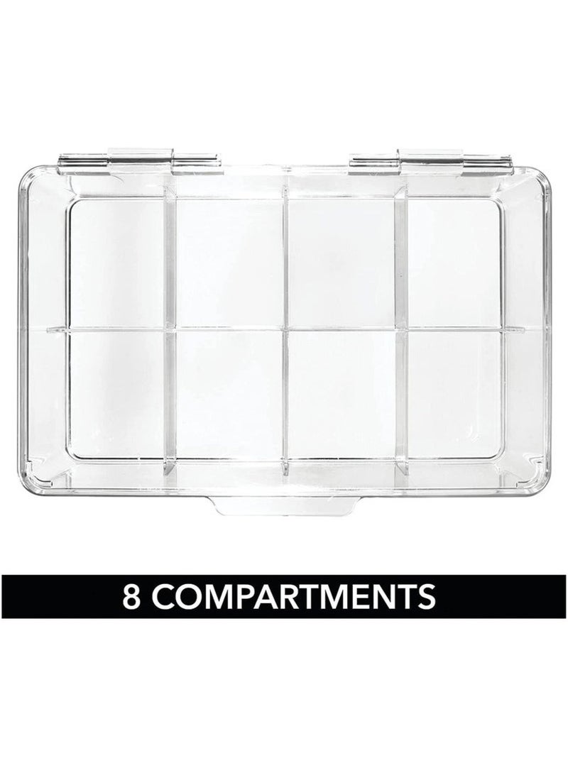 KENSON Easy Select Tea Chest Box - 1PC Tea Storage Box with 8 Compartments Holds up to 100 Tea Bags Each -Tea Organiser - Tea Bag Storage Box - Clear - Image 4