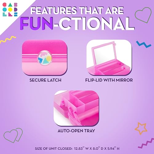 Caboodles Twilight Disco - On-The-go Girl Costmetic Organizer Make-up & Accessory Carry Case, Silver Shimmer - Image 2