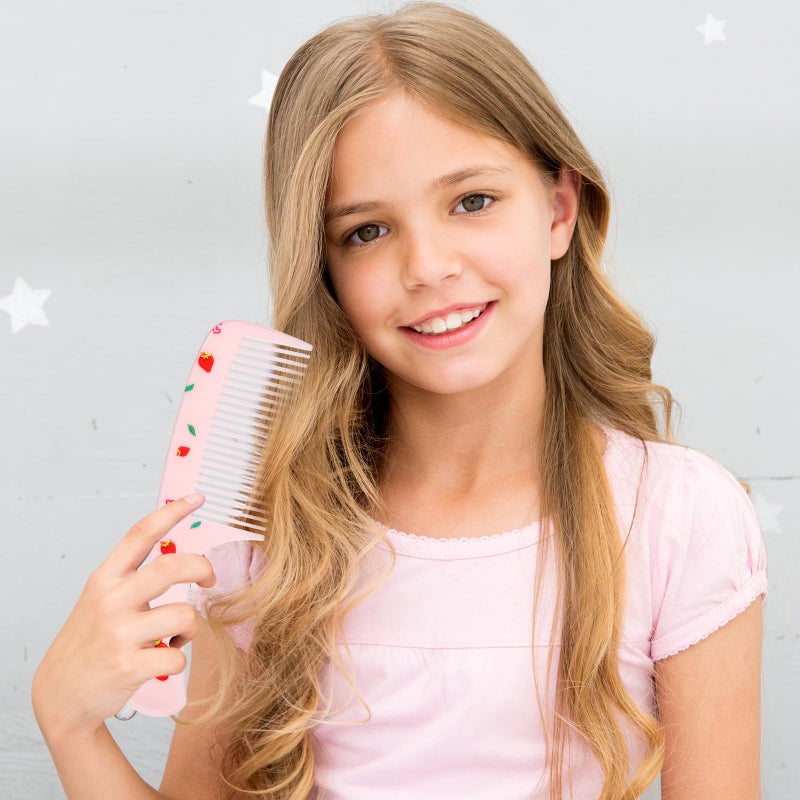 LLOUSSAK Baby Comb Set  Small Cute Fine Tooth Toddler Comb & Rat Tail Baby Comb For Styling  Pink Baby Hair Comb Plastic Parting Combs  Anti-Static Mini Hairdressing Comb For Baby Girl Wet Dry Hair (2Pcs) - Image 4