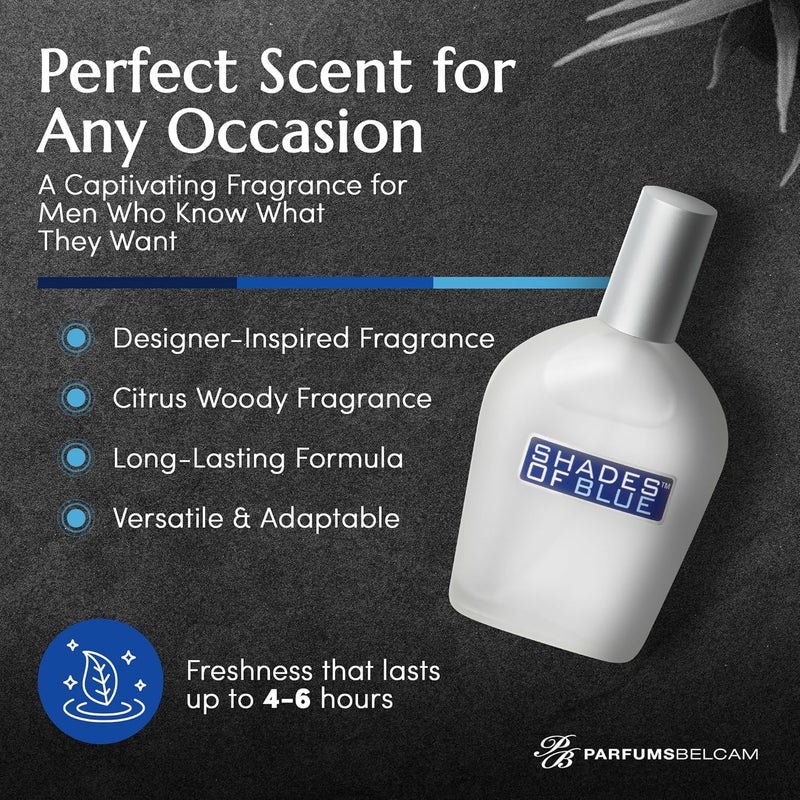 PB ParfumsBelcam PB بارفومز بيلكام ظلال الأزرق للرجال، نسختنا من عطر برستيج المصمم بخاخ أو دو تواليت، 100 مل. - Image 3