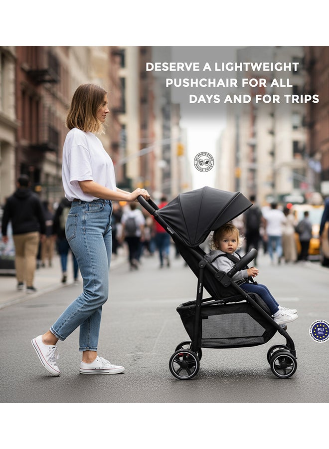 Neobreez VOMX1 Ultra Lightweight Stroller, Compact&Quick Fold Baby Stroller, Travel Stroller, Pushchair, Toddler Baby Trolley, Waterproof UPF 50+Canopy,0-4yrs,22kg,3yrs Warranty - Image 3