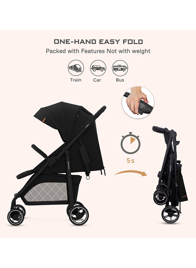 Neobreez VOMX1 Ultra Lightweight Stroller, Compact&Quick Fold Baby Stroller, Travel Stroller, Pushchair, Toddler Baby Trolley, Waterproof UPF 50+Canopy,0-4yrs,22kg,3yrs Warranty - Image 5