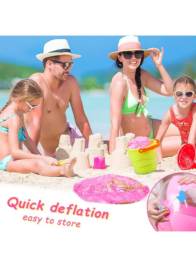 فيوتشر بلس 2 قطعة كرات الشاطئ بريق 16 بوصة نفخ كرات الشاطئ النثار كرات متألقة للأطفال الصغار ألعاب الرمل الصيف بركة حفلة تفضل - Image 5