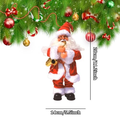 fizzytech Animated Santa Claus with Saxophone | Musical Christmas Decoration with LED Lights | Battery Operated Santa Figurine for Home, Office & Holiday Party Decor - Image 2