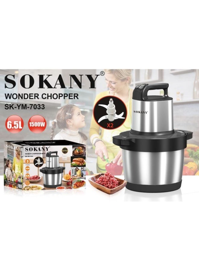 sokany SK- YM - 7033 N Chopper, Stainless Steel, 6.5 L, 1500 Watt, 1500 Watt, Multi Color - Image 4