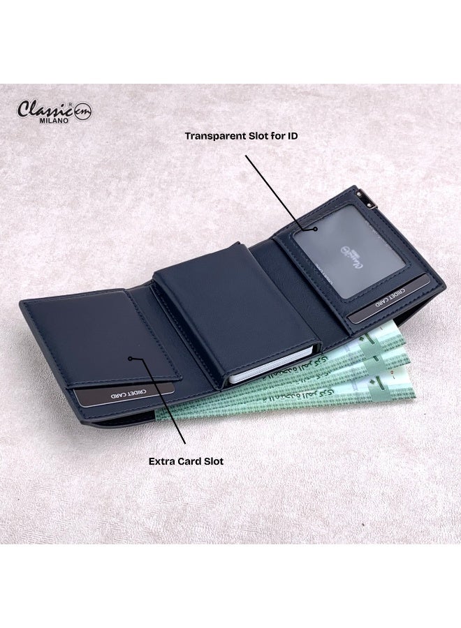 كلاسيك ميلانو محفظة كلاسيك ميلانو بحماية RFID للرجال والنساء - حامل بطاقات أوتوماتيكي بتصميم بوب أب - محفظة بطاقات آمنة ومدمجة للرجال - محفظة أنيقة للرجال والنساء  - Image 4