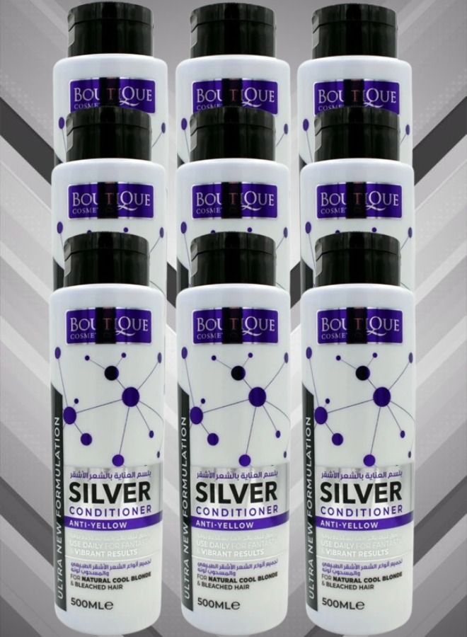 BOUTIQUE 9 Pieces Conditioner For Blonde, Bleached And Gray Hair 500ml