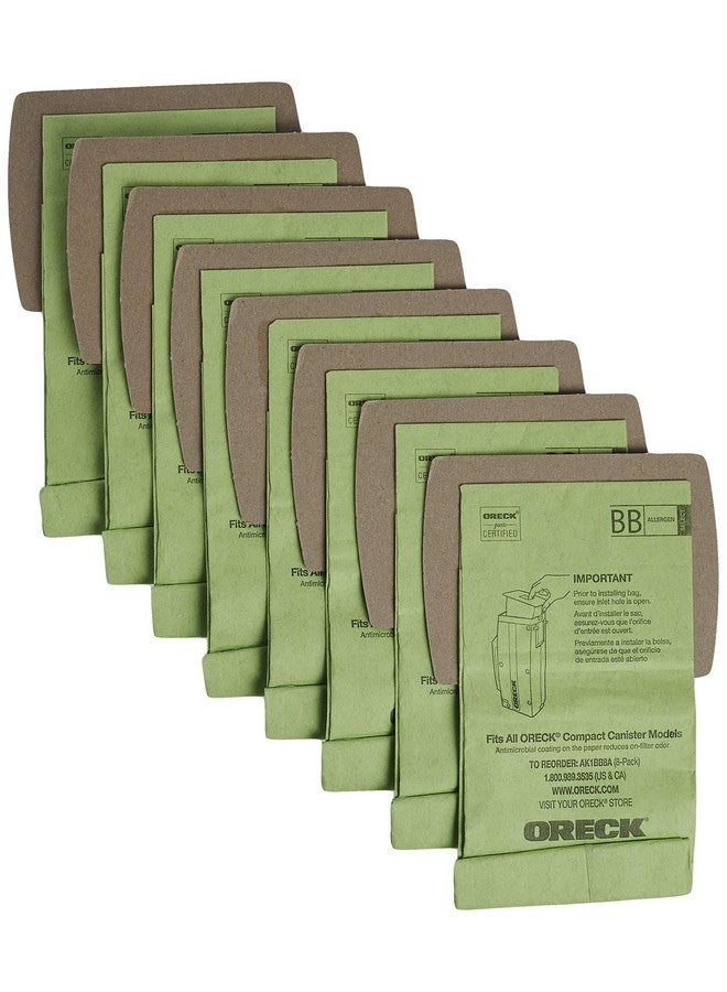 Oreck Vacuum Cleaner Bags for Buster B Canister Vacs, Pack of 8, Green, Type BB, Part # AK1BB8A, Oreck Vacuum Bags Refill - Image 3