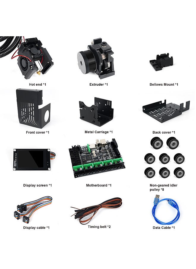 Two Trees - Upgraded High Speed Kit for SP-5 3D Printer with Short-range Extruder (with Deceleration) and 3.5-inch Color Touchscreen Dual Cooling Fan 350mm/s Printing Speed Suitable for 1.75mm Filament - Image 1