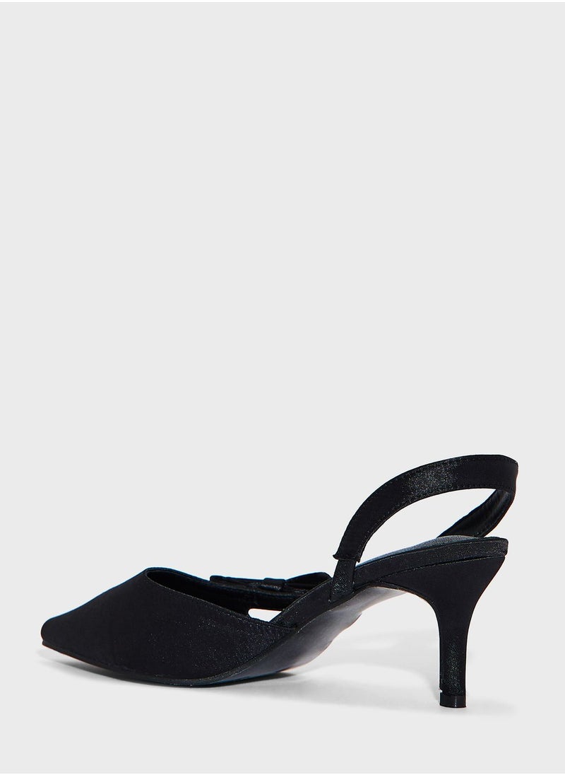 Ella Limited Edition - Satin Diamante  Pump - Image 1