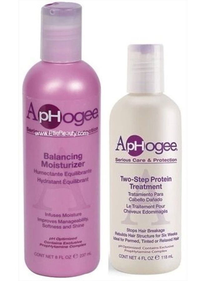 ApHogee Serious Hair Care Double Bundle (Balancing Moisturizer and Twostep Protein Treatment), 8 fluid ounces - Image 1
