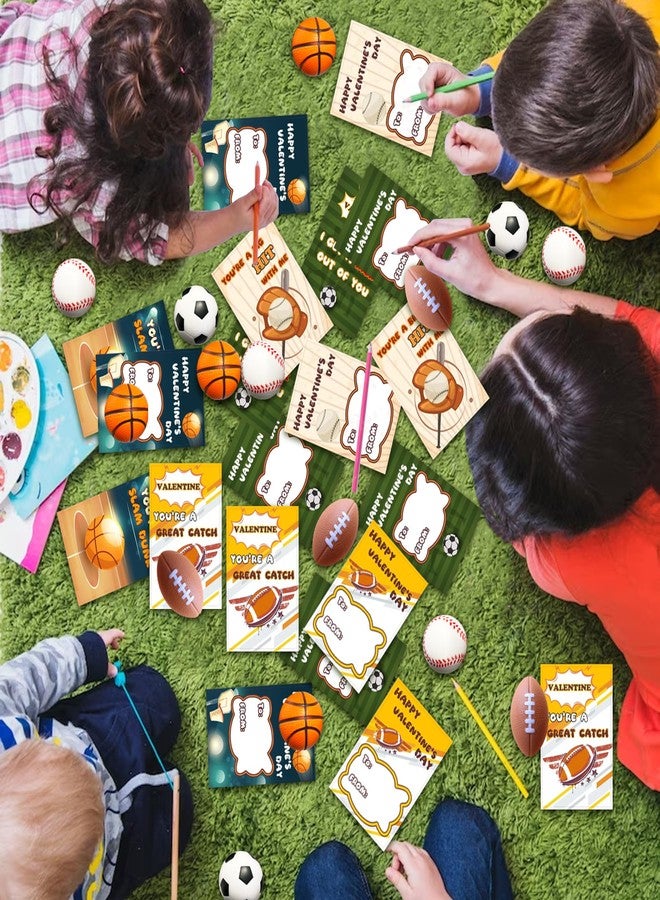 ام ال او ال ام مجموعة بطاقات عيد الحب من MLOLM، مكونة من 24 بطاقة مع كرات رياضية صغيرة، وكرات رياضية لتخفيف التوتر، وبطاقات هدايا عيد الحب لتبادل الهدايا، وجوائز هدايا حفلات عيد الحب - Image 5