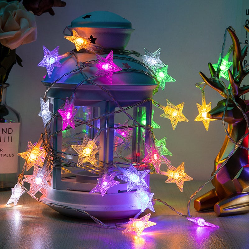 String Light 10M 80 Lights Beautiful Light Color Star String Light - Soft Flexible Wire Christmas Holiday String Light for Home Garden Party Outdoor Camping - Image 4