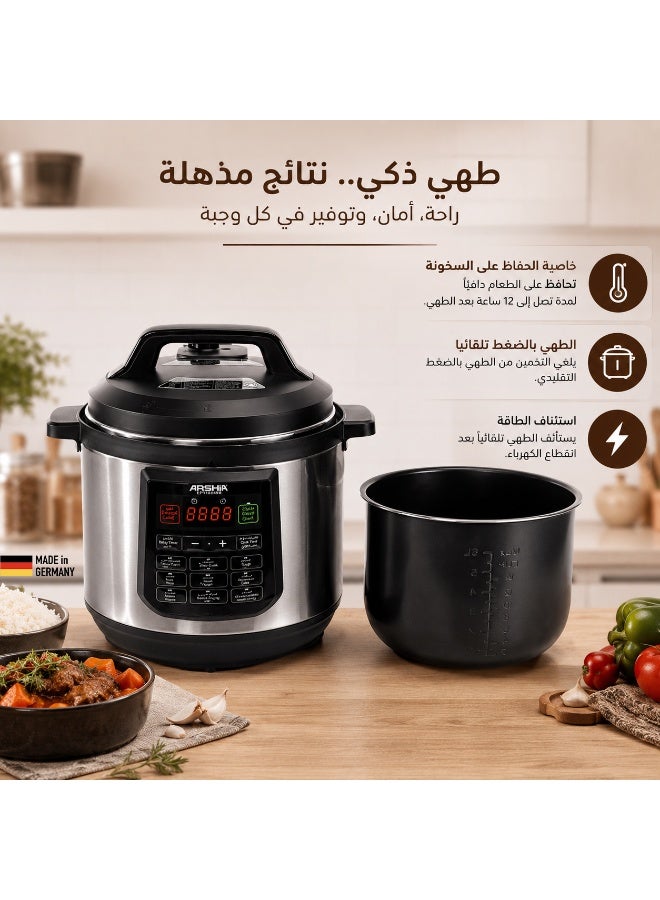 Arshia Digital Pressure Cooker 8L – Multi-Functional with LED Display - Image 4