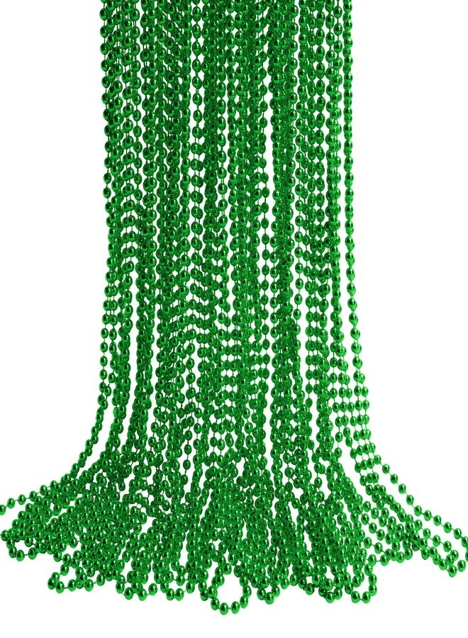 HOOSUN 30 Pack Mardi Gras Beads Necklaces Bulk,Mardi Gras St Patricks Day Accessories Green Beads Necklace Party Favors,St Patricks Day Necklaces Party Supplies Mardi Gras Decor for Party,School Event,Home - Image 1