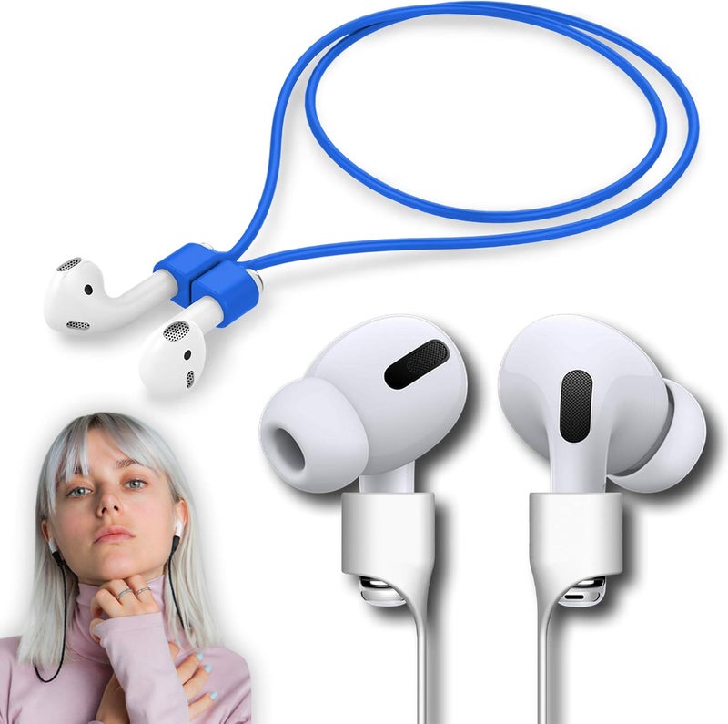 cobcobb حزام مضاد للفقد مغناطيسي قوي للغاية لسماعات Airpod Pro، حبل رياضي متوافق مع Airpods الجيل الثالث والثاني Pro 3 2 1 (أزرق) - Image 1