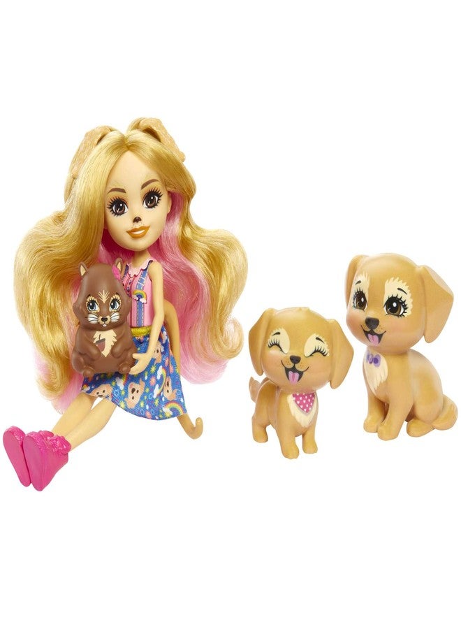 ENCHANTIMALS Mattel Enchantimals Hadley Husky Doll with Sledder Dog Figure, 6-inch Small Doll with Removable Skirt & Accessories, City Tails Toy Collection - Image 4