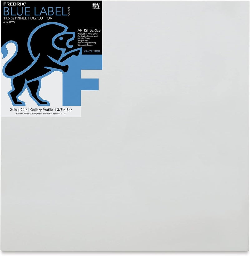 Fredrix Blue Label Cotton Canvas  24 x 24 Gallery Profile 138
