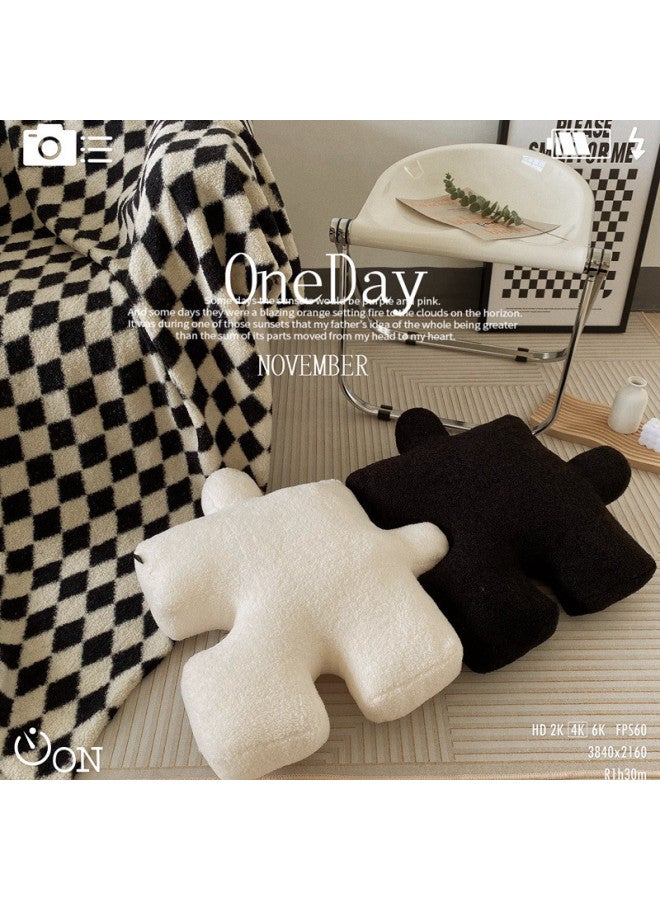 Internet Celebrity Super Soft Special-Shaped Stitching Plush Pillow Ins Nordic Style Sofa Bay Window Cushion Decorative Nap Pillow-Specifications:Cylindrical Beige 50cm-Color:See Details For Size - Image 2