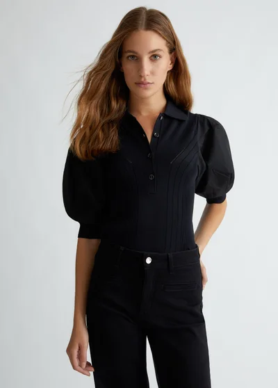 ليو جو Knit polo shirt
