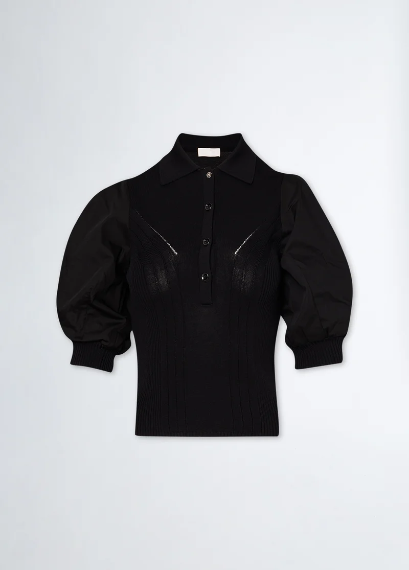 ليو جو Knit polo shirt