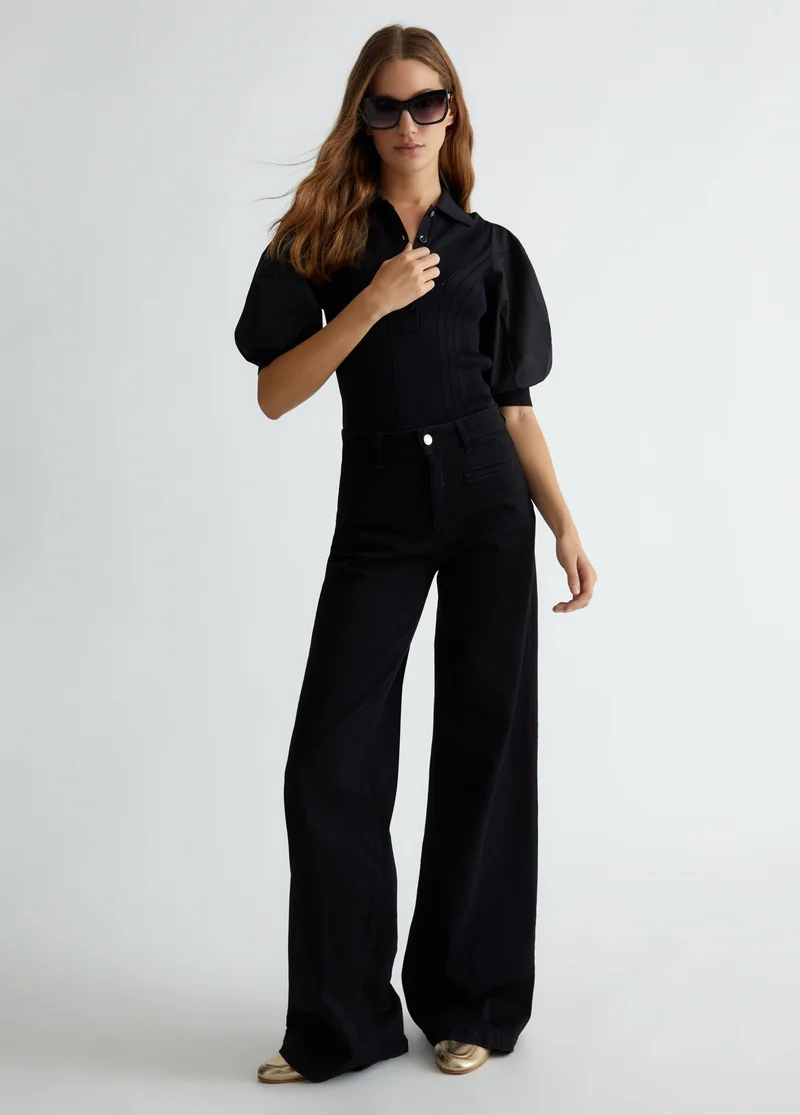 ليو جو Knit polo shirt