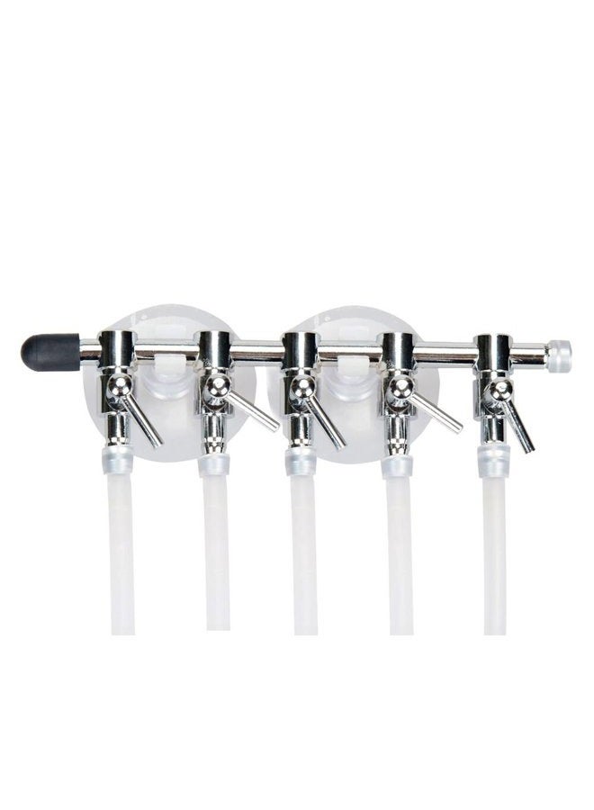 BornFeel Air Flow Control Lever Valve 16 in 1 Set 5-Way Pump Distributor Splitter & 5 Check Valves & 10 Suction Cups Aquarium Fish Tank - Image 2