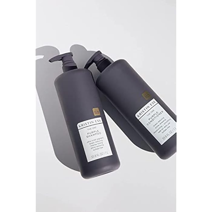 Kristin Ess Hair The One Purple Shampoo - Toning for Blonde Hair, Neutralizes Brass + Yellow Tones, Sulfate Free, 33.8 fl oz (Pack of 2) - Image 4