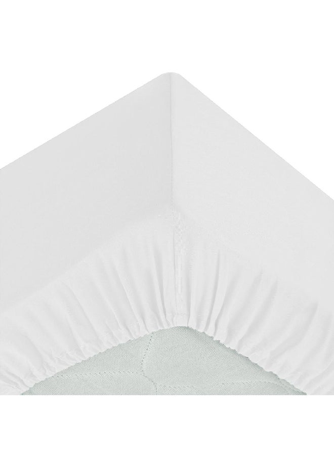 اتموسفيرا ملاءة سرير قطنية كارينة مقاس  ×  سم أبيض - Image 2