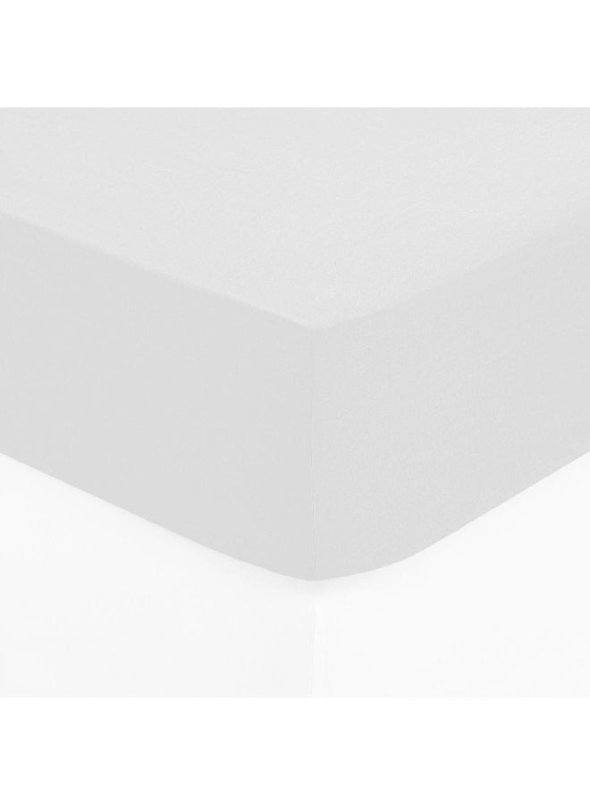اتموسفيرا ملاءة سرير قطنية كارينة مقاس  ×  سم أبيض - Image 4