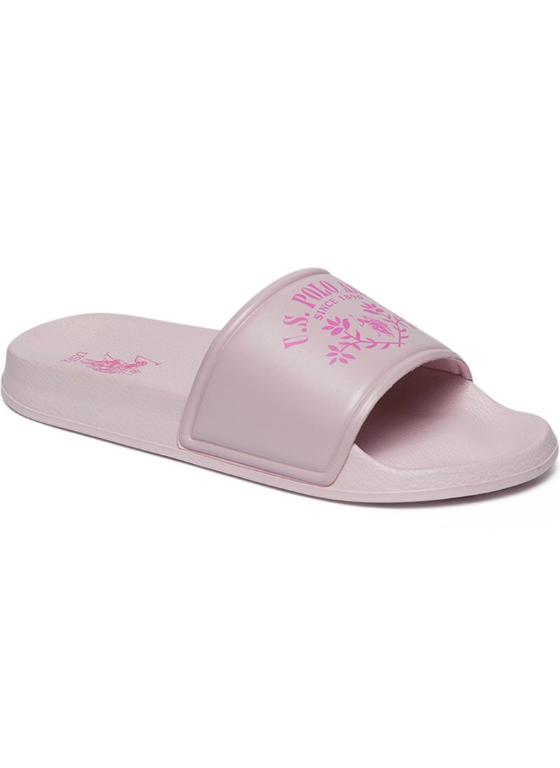 U.S. Polo Assn. - Women's Pink Signature Slides – Effortless Style Meets Ultimate Relaxation! - Image 1