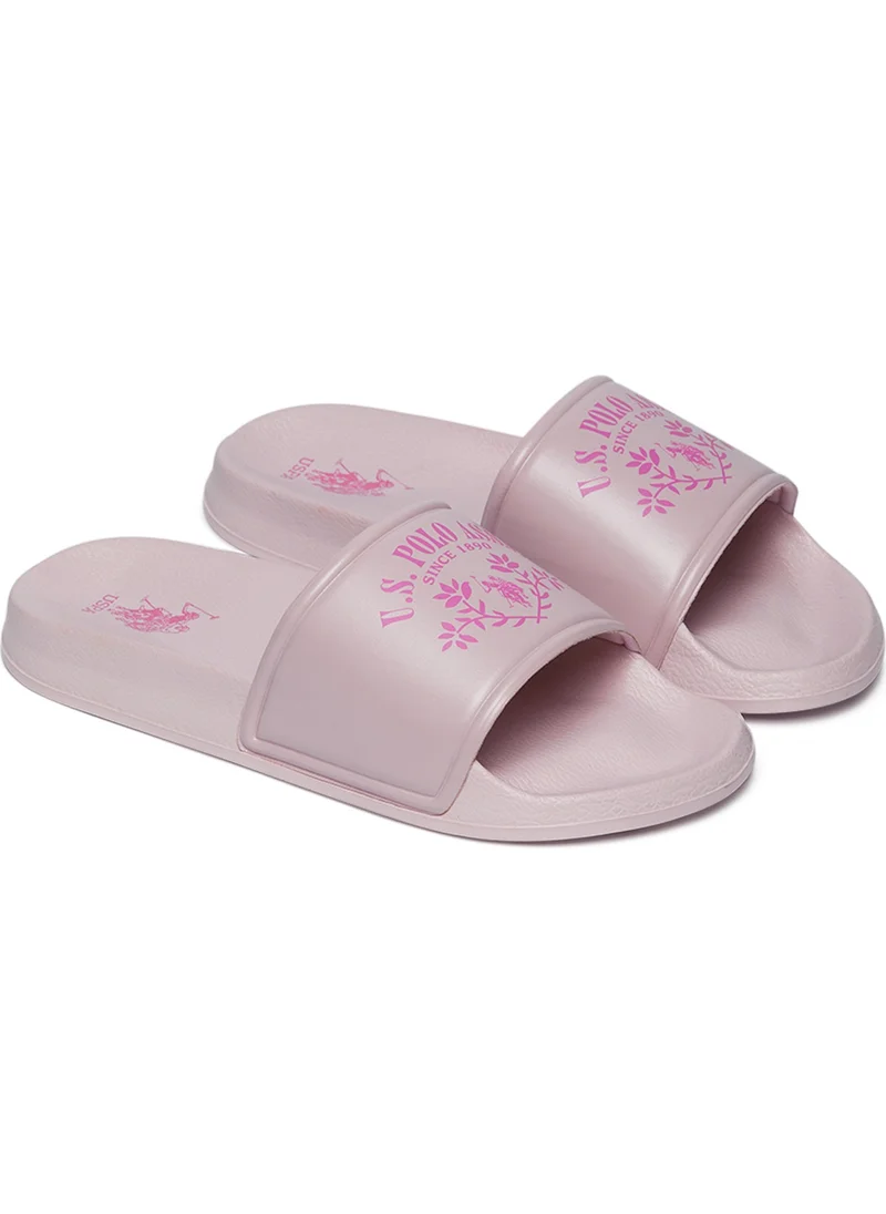 U.S. Polo Assn. Women's Pink Signature Slides – Effortless Style Meets Ultimate Relaxation!