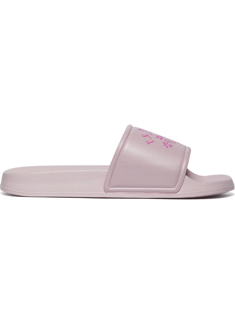 U.S. Polo Assn. Women's Pink Signature Slides – Effortless Style Meets Ultimate Relaxation!