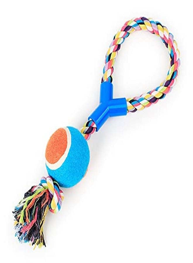 Pet Guard Rope Dog Toys | Cosco Ball with Handle Tug/Fetch Chew Toy for Medium and Large Breeds (Multicolore) - Image 5