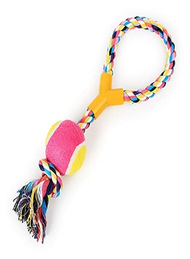 Pet Guard Rope Dog Toys | Cosco Ball with Handle Tug/Fetch Chew Toy for Medium and Large Breeds (Multicolore) - Image 4