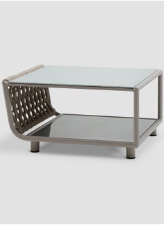 AL HUZAIFA FURNITURE Hug Outdoor Coffee Table Ceramic Glass On Top  - Image 1