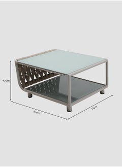 AL HUZAIFA FURNITURE Hug Outdoor Coffee Table Ceramic Glass On Top  - Image 4