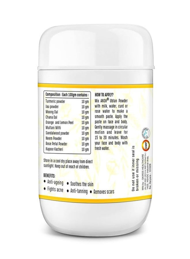 ANSH Sunnipindi Herbal Nalangu Maavu Ubtan Bath Powder for Skin,Body Scrub Face Pack Mask (200 Grams) - Image 2