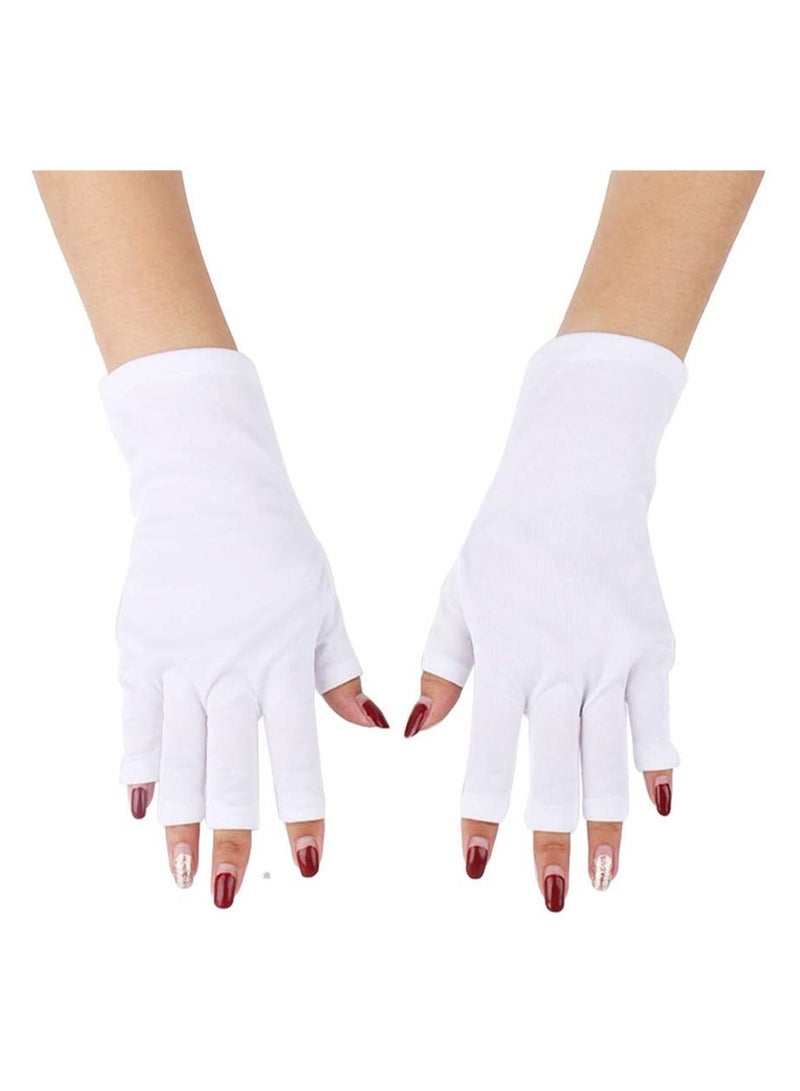 UV Protection Gel Nail Gloves Short Length for Summer Outdoor Activities Sports - Image 1