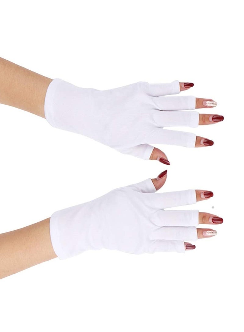UV Protection Gel Nail Gloves Short Length for Summer Outdoor Activities Sports - Image 5